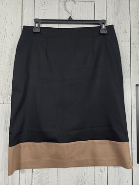 Ricki’s Black & Camel Colour Block Pencil Skirt Estimated M 8/10, Office Work